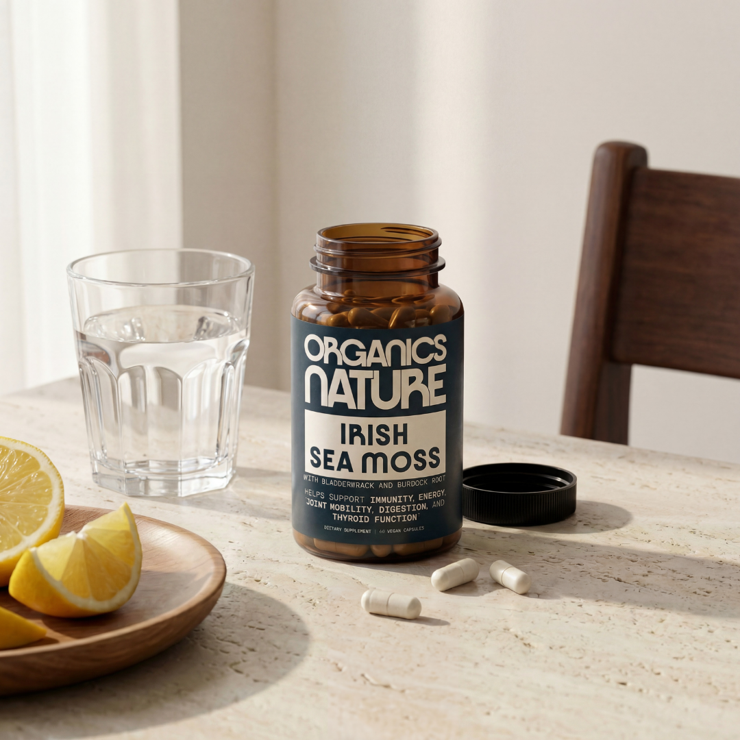 Irish Sea Moss Capsules With Bladderwrack and Burdock Root (30 Day Supply)