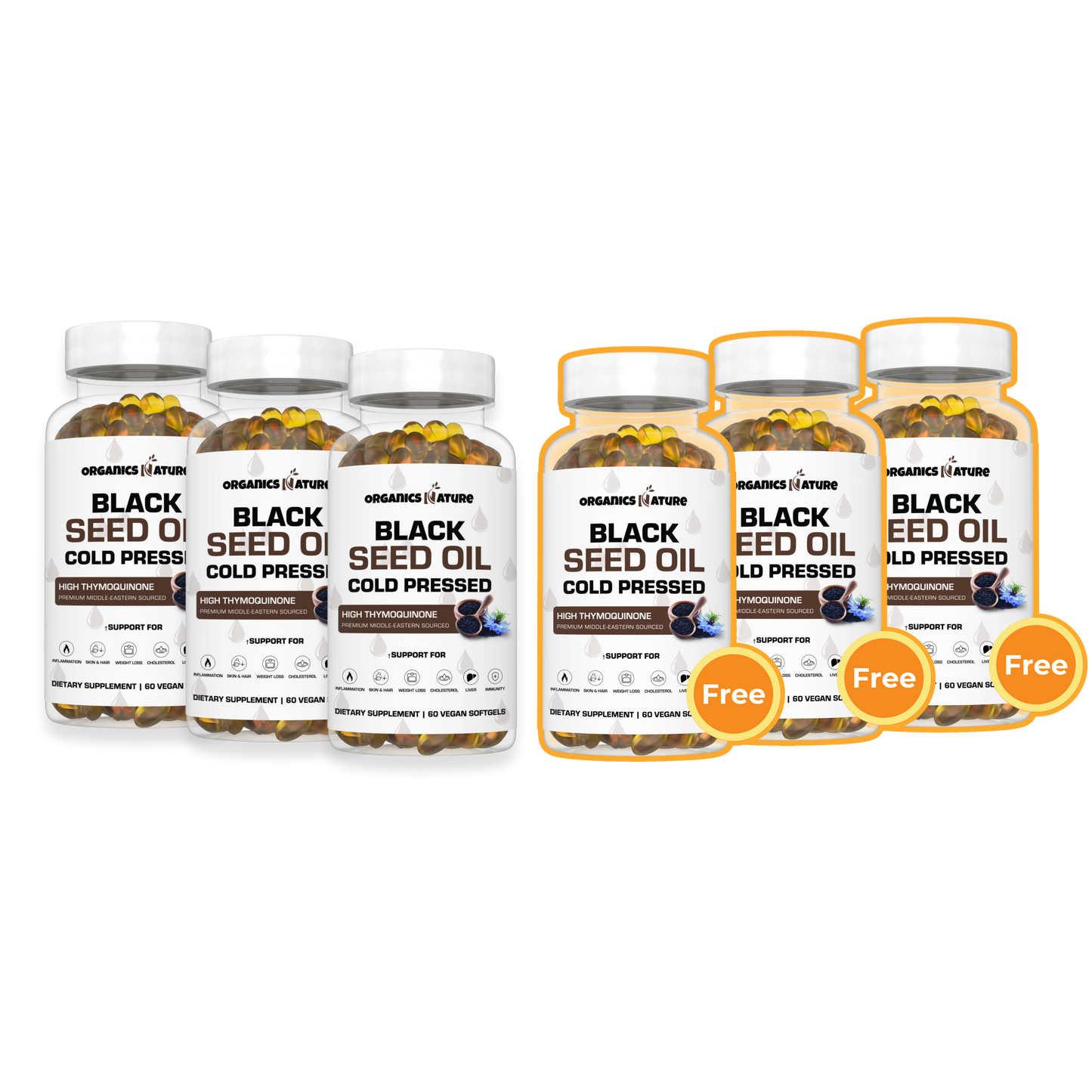 Black Seed Oil Capsules Cold Pressed BOGO