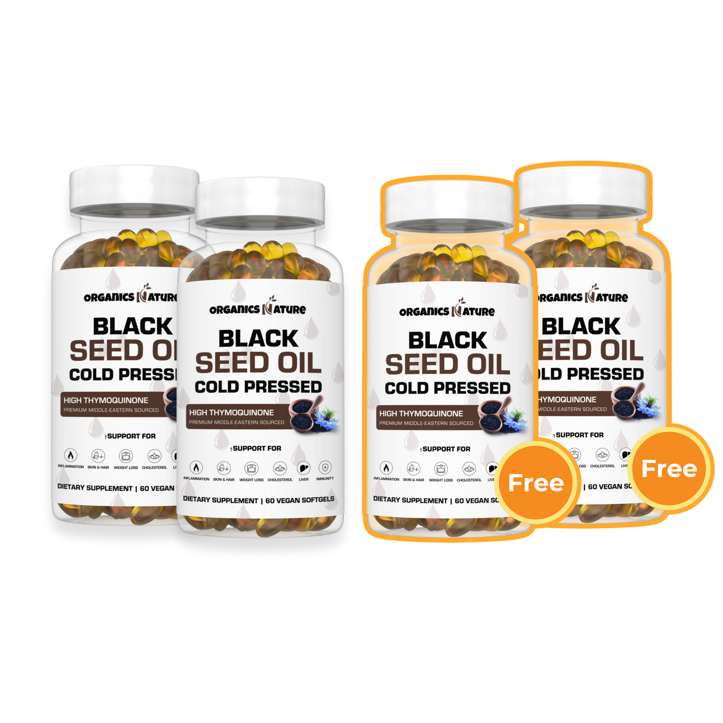 Black Seed Oil Capsules Cold Pressed BOGO