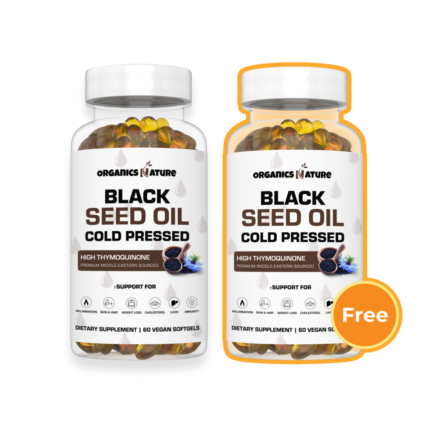 Black Seed Oil Capsules Cold Pressed BOGO