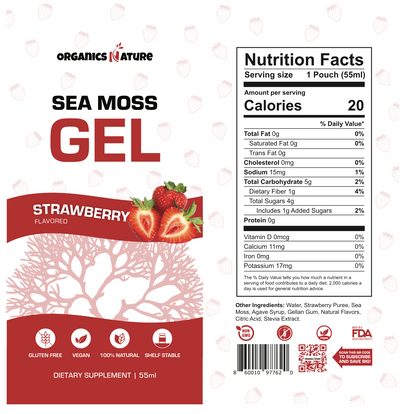 Sea Moss Gel Packs - Strawberry Flavored