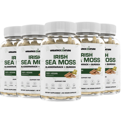 Sea Moss With Bladderwrack & Burdock Root - 5 Bottles